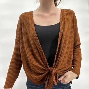 Women's Brown tie Cardigan